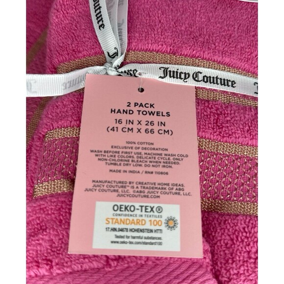 Juicy Couture Bath Towel Set-4 towels - Picture 4 of 5